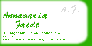 annamaria faidt business card